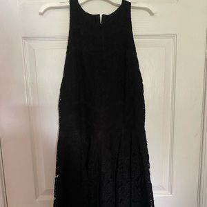 Mini black lace dress